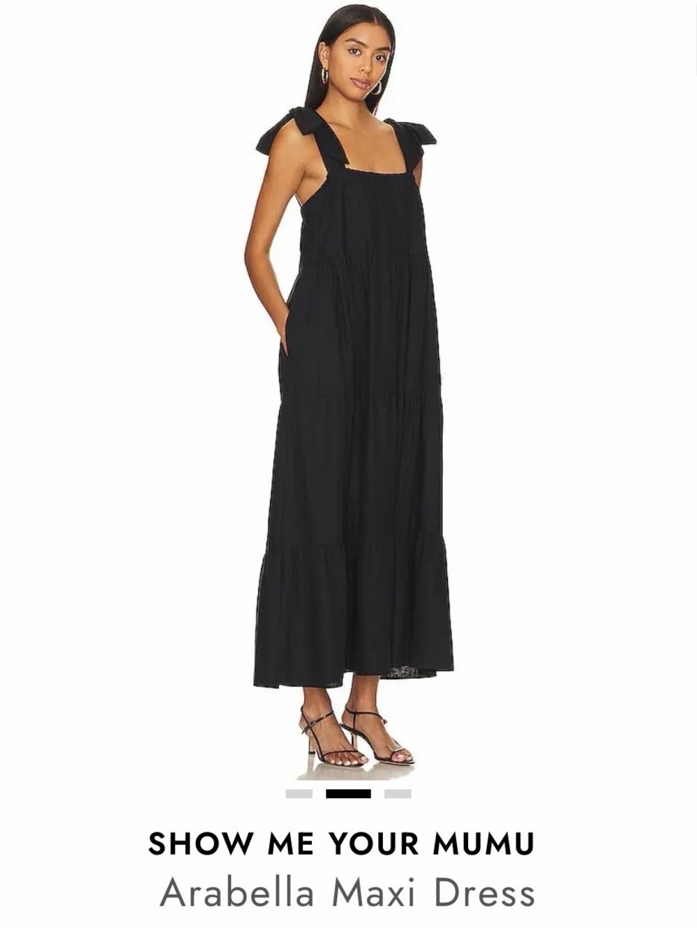 Show Me Your Mumu Arabella Maxi Dress Black Size M $120